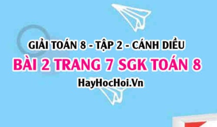 Bài 2 trang 7 Toán 8 Tập 2 Cánh Diều